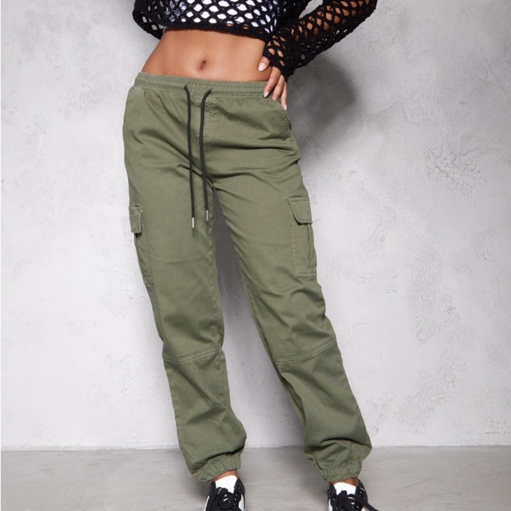 Old navy elastic waist army green cargo joggers